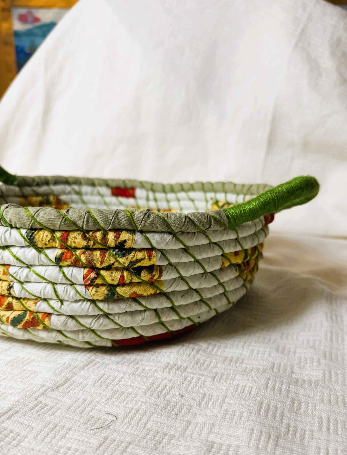 Green, Yellow and Red Basket