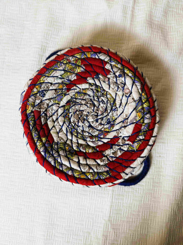 Red White Pattern Basket