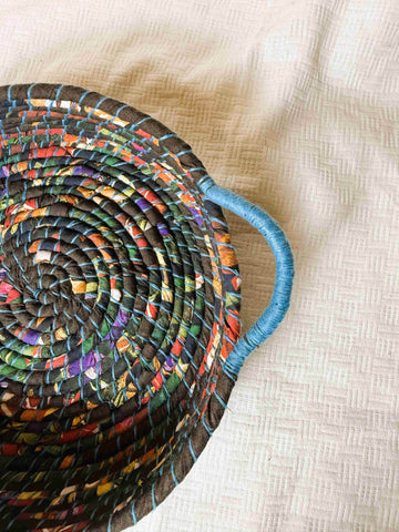 Multicolored Blue Black Basket
