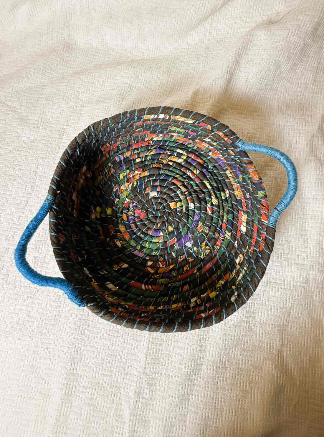 Multicolored Blue Black Basket