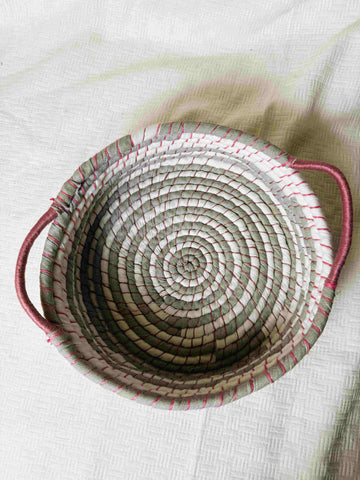 White Grey Green Basket