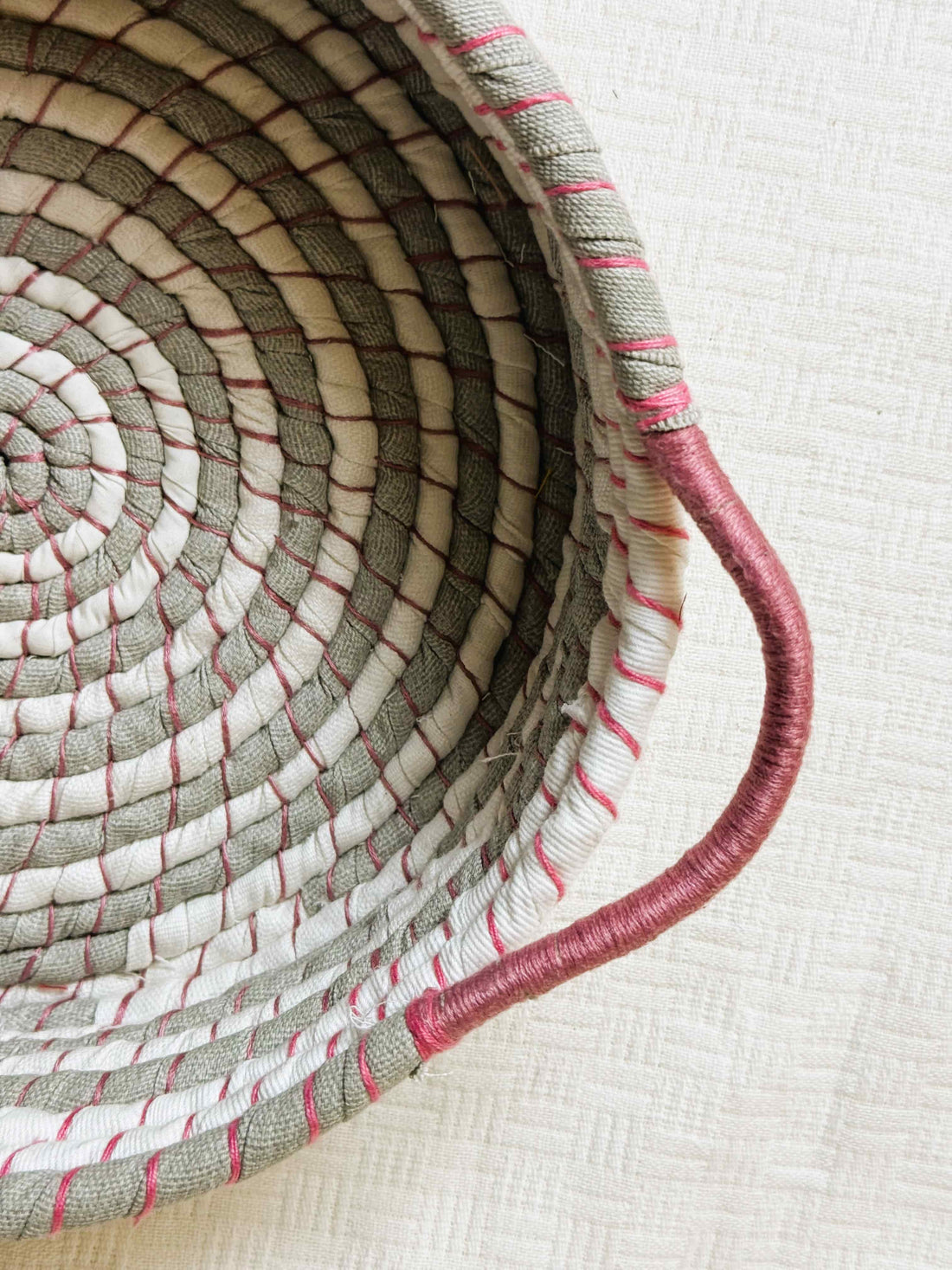 White Grey Green Basket