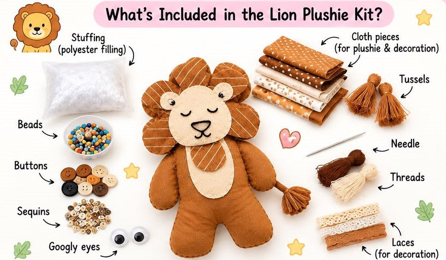 Lion DIY Plushie Kit