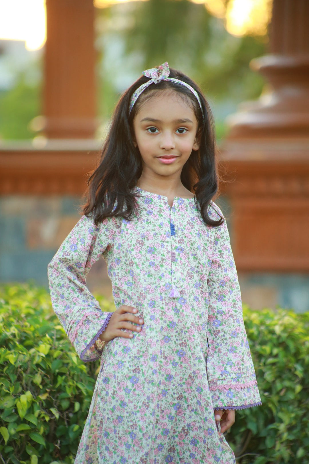 Girl's fashion Kurta Cotton festivals off white 