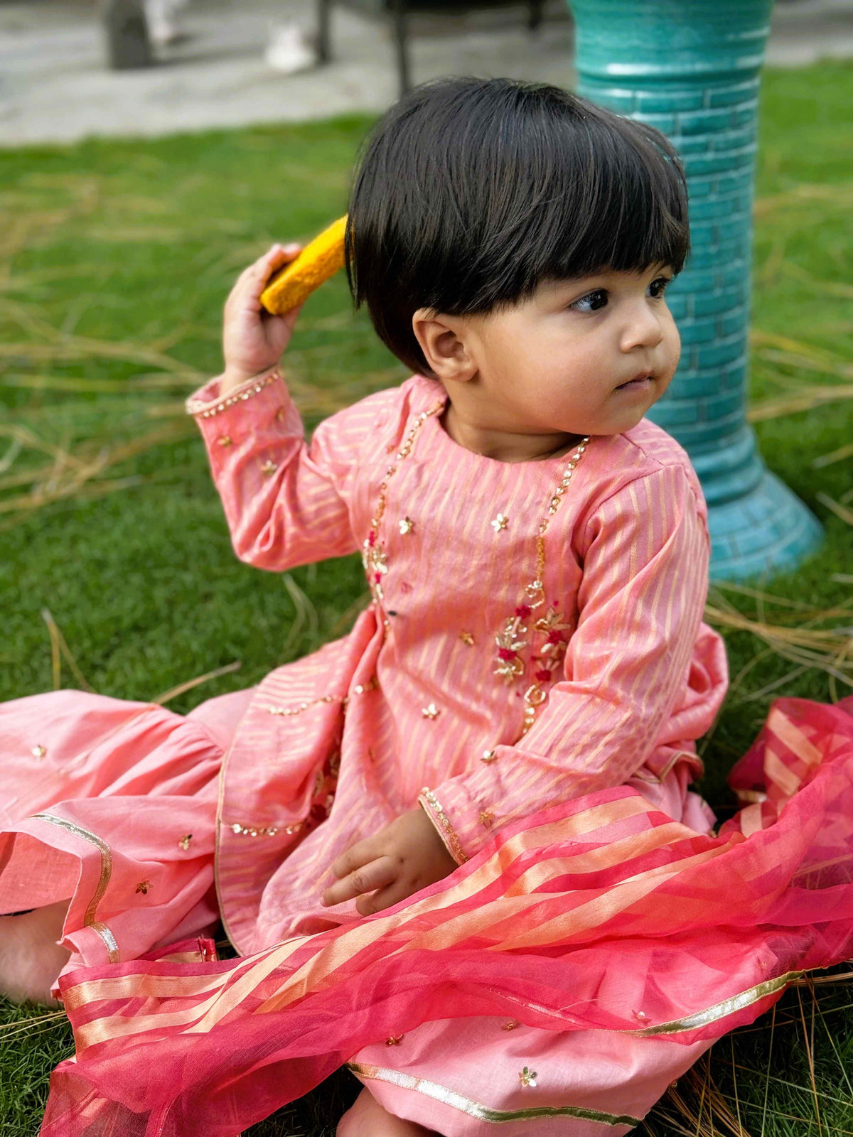 Pink Frock Gharara
